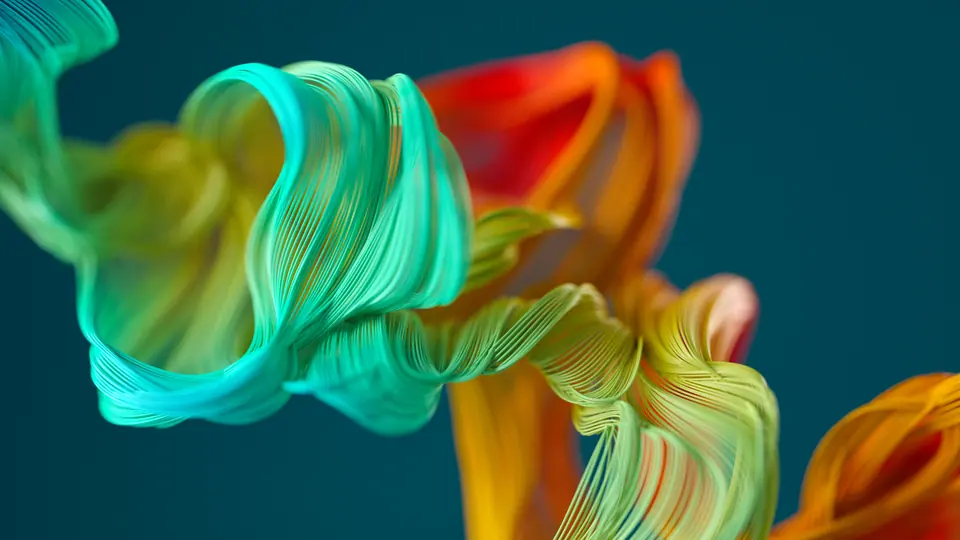 Abstract background of colorful curved lines