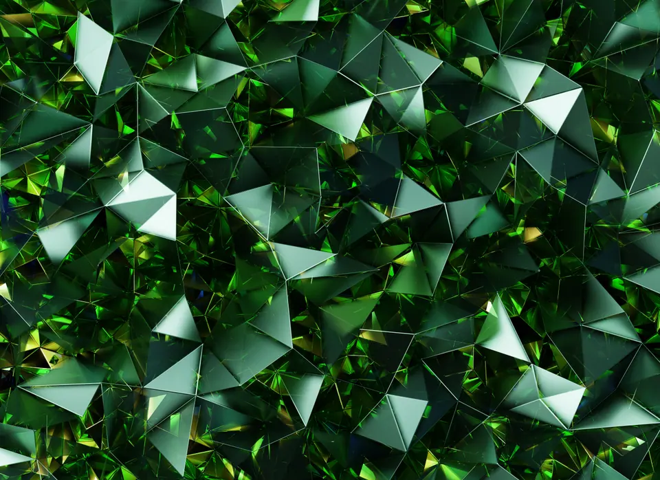 Luxury abstract realistic green texture reflection close up background 3d rendering